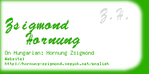 zsigmond hornung business card